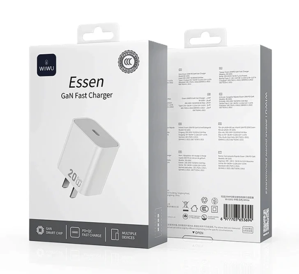 WiWU 20W PD+QC Essen Gan Fast Charger